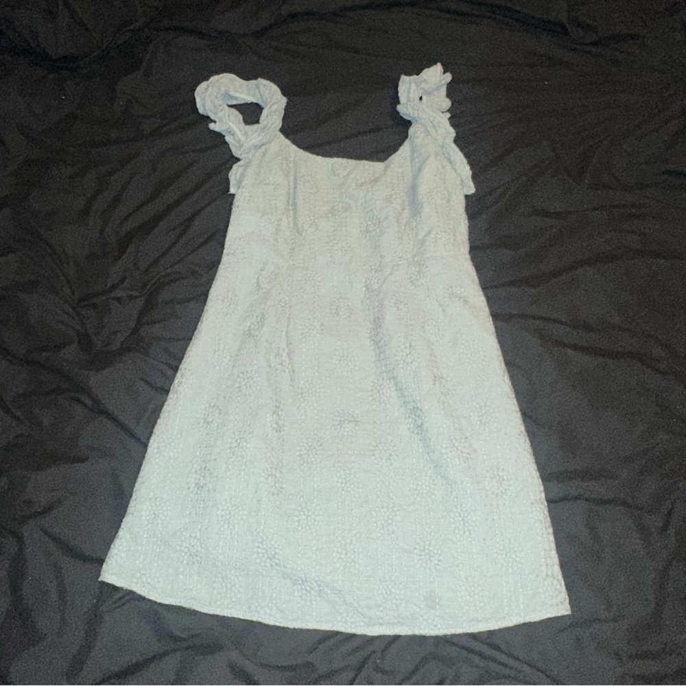 Annie Ruffle Shoulder Strap Super Mini Dress Olive - Picture 2 of 7